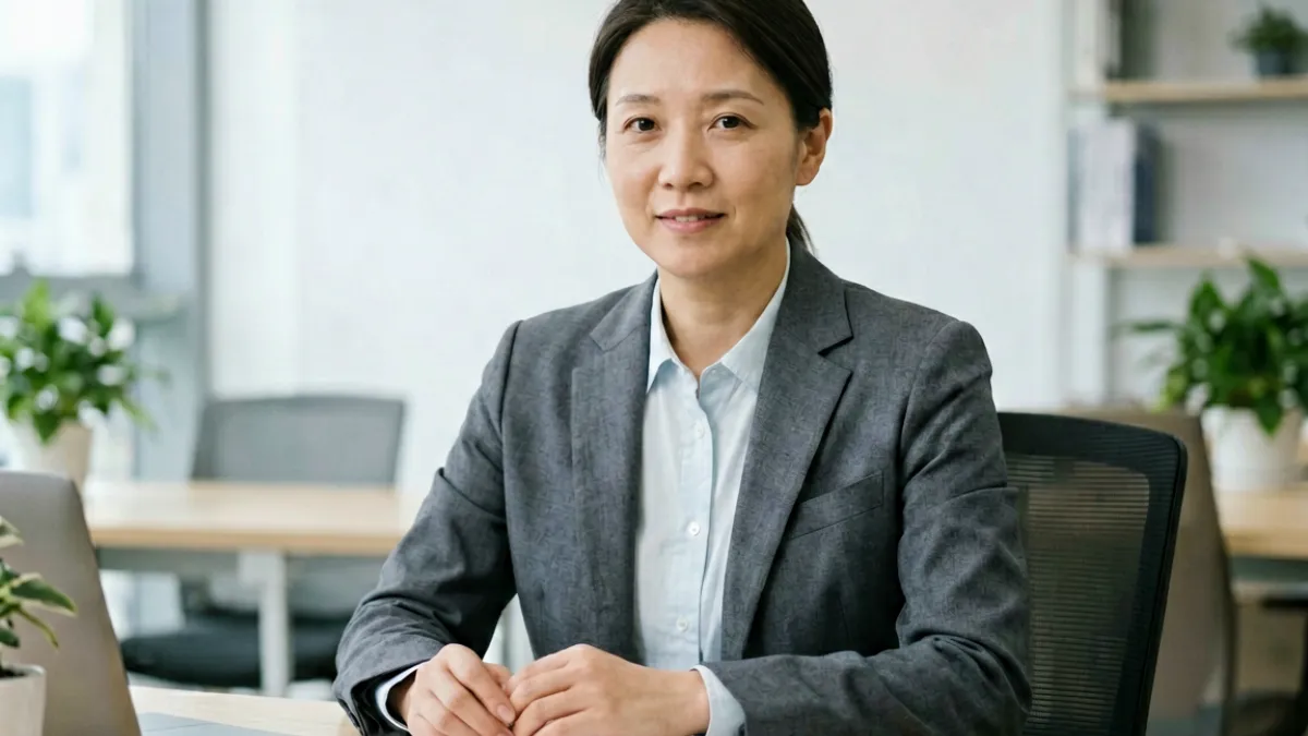 P站视频热门封面：一名up主在工作室对着镜头展示最新智能设备拆箱画面